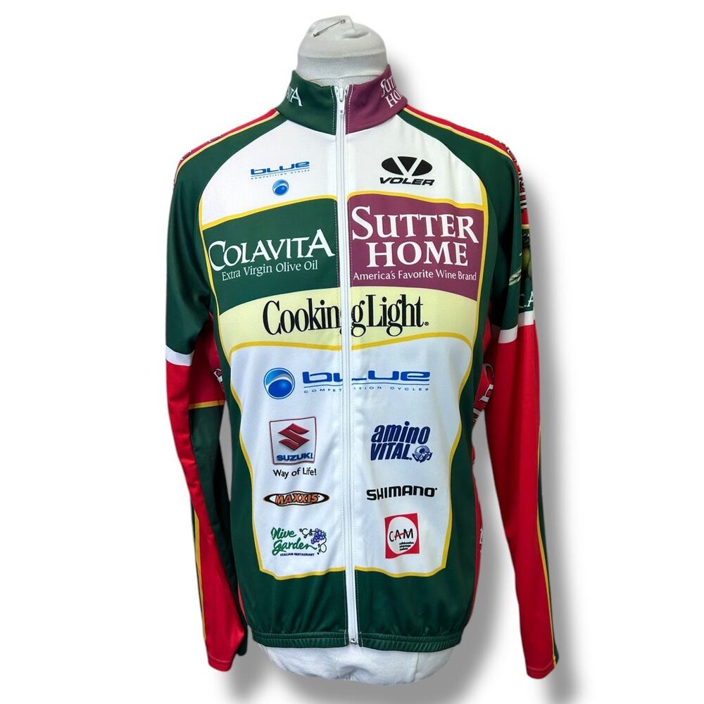 Voler Mens Cycling Ragland Race Jersey Retro Olive Garden Colavita Sutter Home L